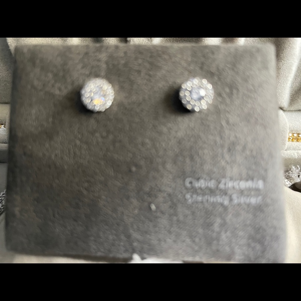 Silver studs earrings